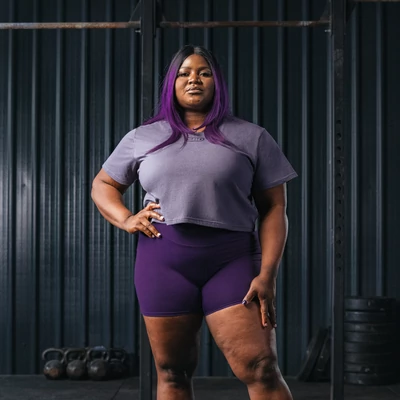 Aspire crop top (levendula)